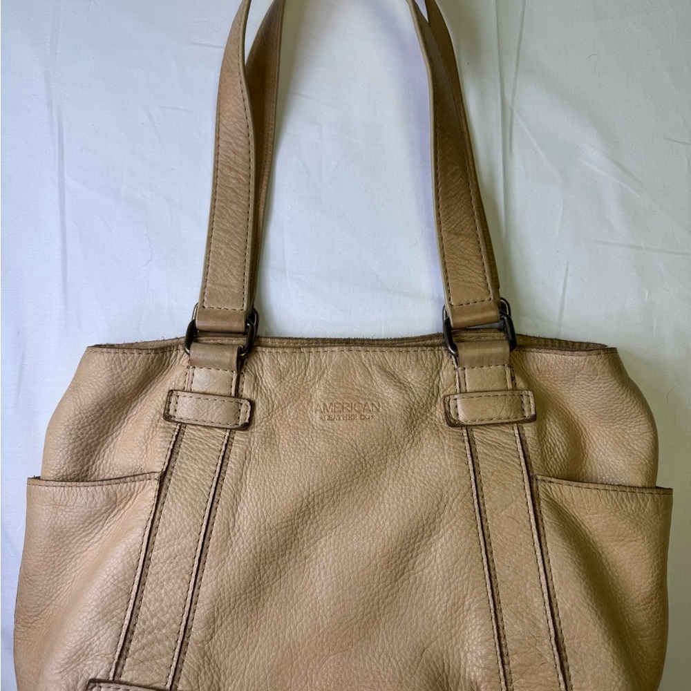 American Leather Co. Classic Beige Shoulder Bag‎